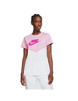 Camiseta Mujer Nike Hrtg Rosa Blanca