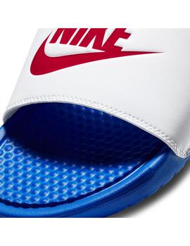 Chancla Hombre Nike Benassi Azul Roja