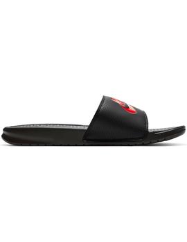 Chancla Hombre Nike Benassi Negra Roja