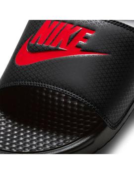 Chancla Hombre Nike Benassi Negra Roja