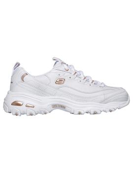 Zapatilla Mujer Skechers D'Lites Blanco/Dorado