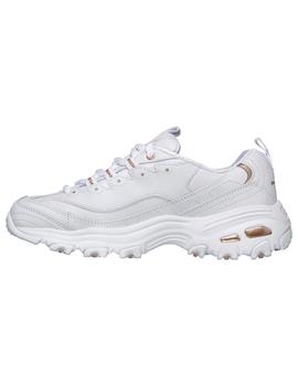 Zapatilla Mujer Skechers D'Lites Blanco/Dorado