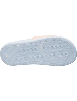 Chancla Mujer Nike Benassi Rosa Blanco