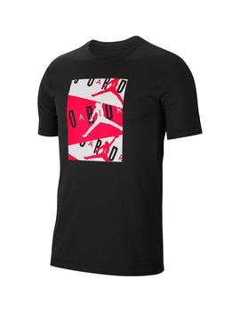 Camiseta Hombre Jordan Air Negra/Naranja