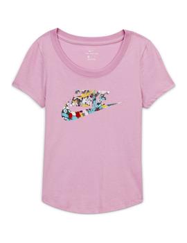 Camiseta Niña Nike School Dfused Floral Rosa