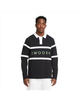 Polo Hombre Nike Sportswear Swoosh Rugby Negro