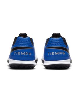 Bota TF Unisex Nike Tiempo Blanco/Negro/Royal