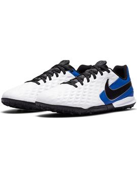 Bota TF Unisex Nike Tiempo Blanco/Negro/Royal