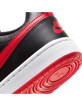 Zapatilla Unisex Nike Court B. Negro/Rojo