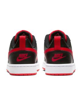 Zapatilla Unisex Nike Court B. Negro/Rojo