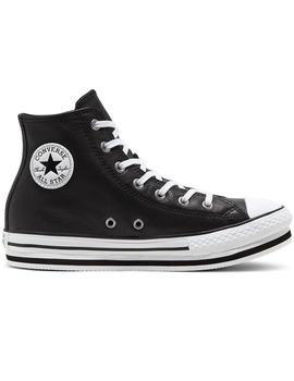 Zapatilla Niña Converse Leather All Star Plataf Ne