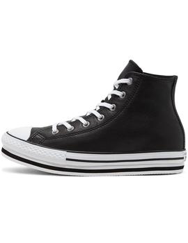 Zapatilla Niña Converse Leather All Star Plataf Ne