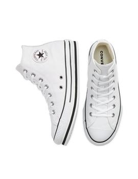 Zapatilla Niña Converse Leather All Star Plataf Bl