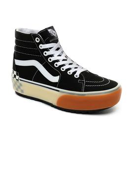 Zapatilla Mujer Vans Sk8-hi Stacked Negra Cuadros