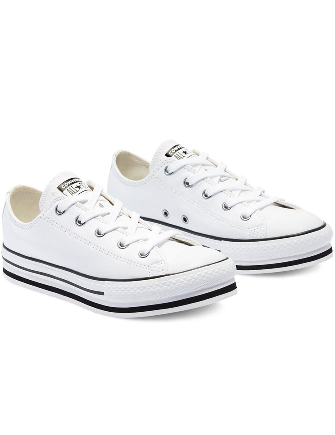 Zapatilla Nina Converse Leather Eva All Star Low Top Pla