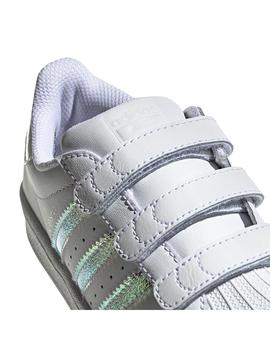 Zapatilla Niña adidas Superstar Blanca Tornasol
