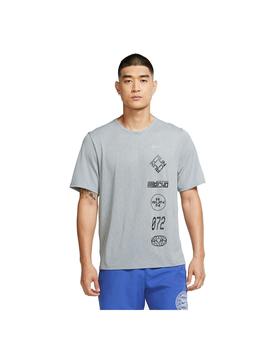 Camiseta Hombre Nike Miler Top Gris