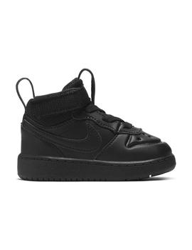 Zapatilla Niño Nike Court Borough Mid Negra