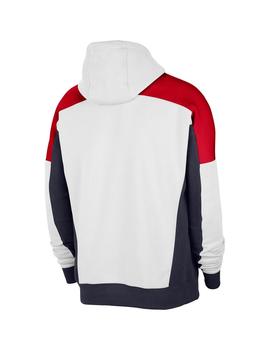 Sudadera Hombre Nike Hoodie Blanca Roja