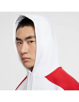 Sudadera Hombre Nike Hoodie Blanca Roja