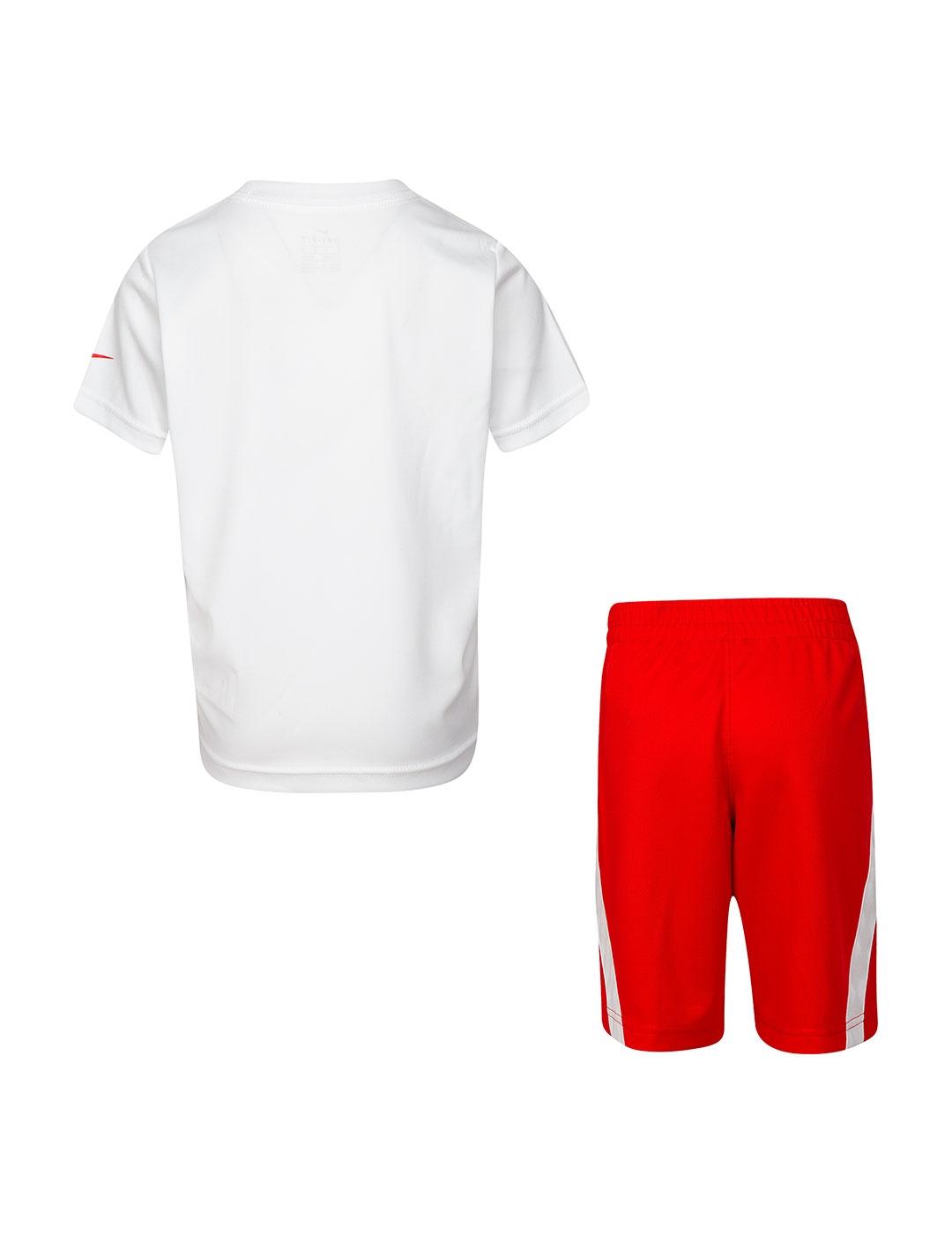 Conjunto Niño Nike Set Blanco Rojo