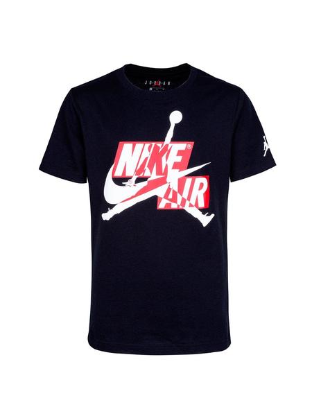 Conexión Establecer Corte Camiseta Niño Nike Jordan Negra