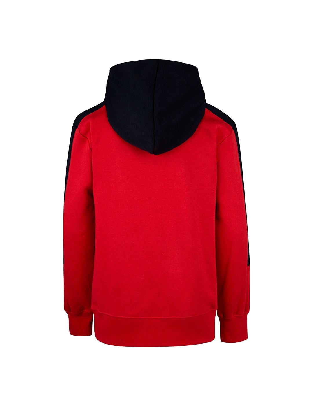 SUDADERA CON CAPUCHA JORDAN PARA NIÑO ROJA/NEGRA