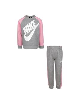 Chandal Niña Nike Oversized Gris Rosa