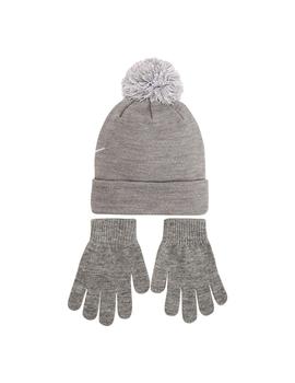 Set Gorro Guantes Baby Nike Gris