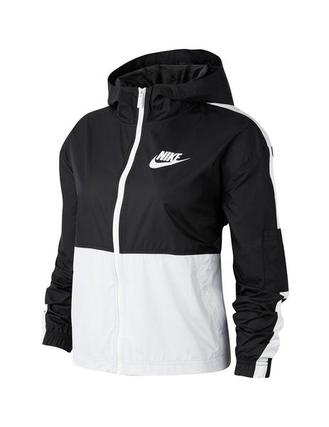 rescate muelle Precaución Cortavientos Mujer Nike Nsw Negro Blanco