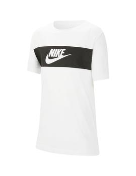 Camiseta Niño Nike Tee Chest Panel Blanco