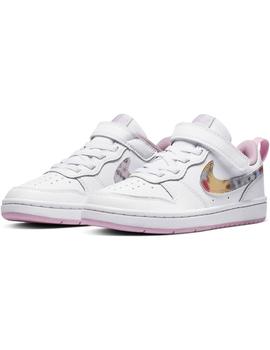 Zapatilla Niña Nike Court Borough Blanca