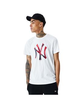 Camiseta Hombre New Era New York Yankees Blanca Ro