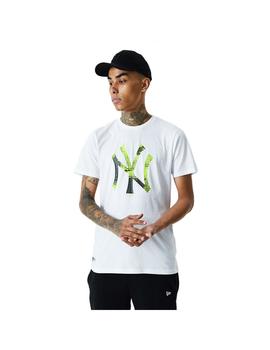 Camiseta Hombre New Era New York Yankees Blanca Am