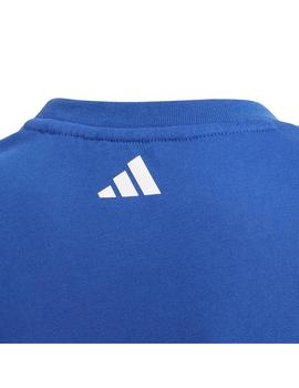 Camiseta Niño adidas Cotton Lb Azul