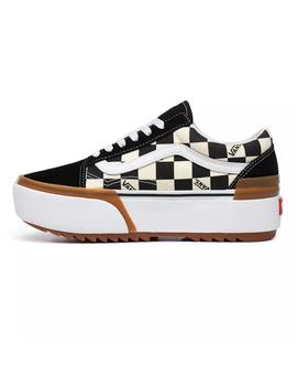 Zapatilla Mujer Vans Old Skool Stacked Cuadros