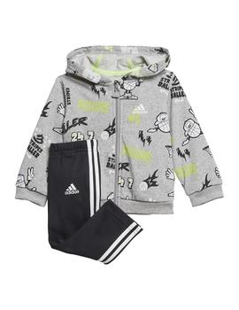 Conjunto Unisex adidas Grap Gris/Negro