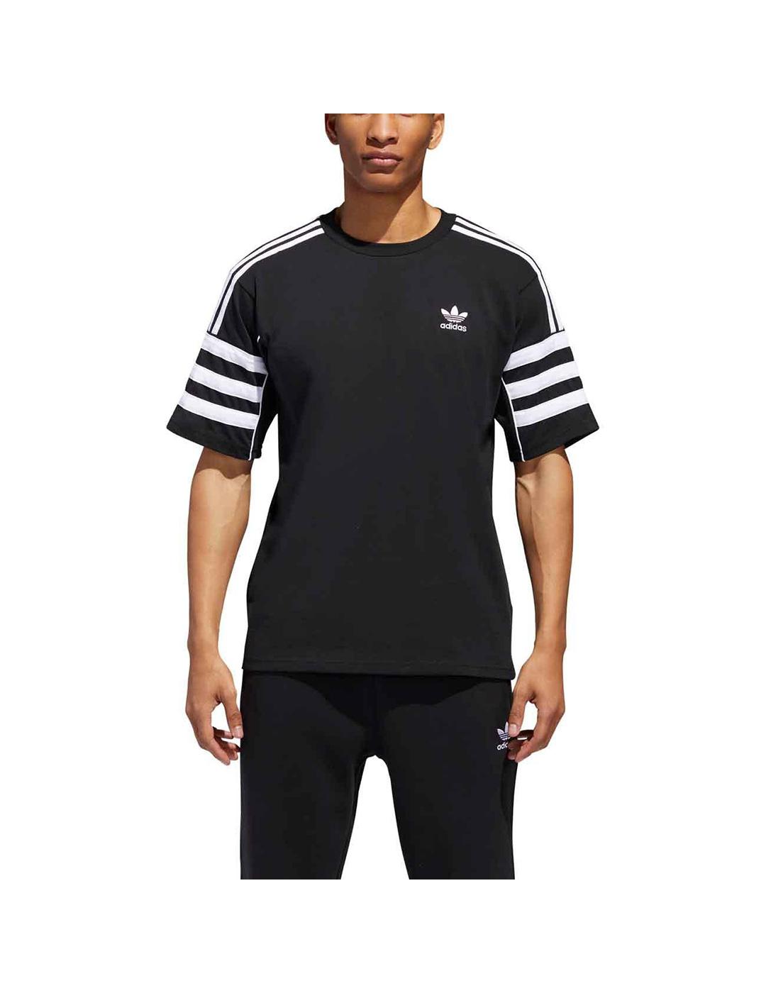 Camisetas adidas negras hombre deals