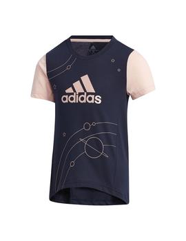 Camiseta Niña adidas LG PES Marino/Rosa