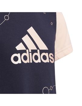 Camiseta Niña adidas LG PES Marino/Rosa