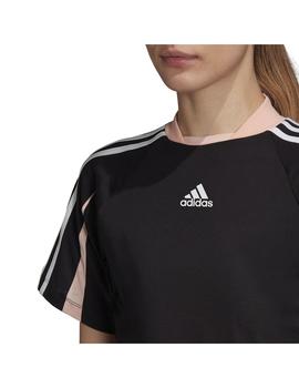 Camiseta Mujer adidas AAC Tee RDY Negro/Rosa