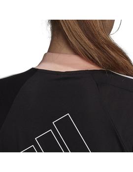 Camiseta Mujer adidas AAC Tee RDY Negro/Rosa