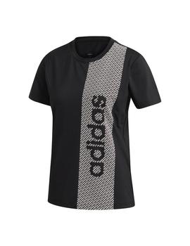 Camiseta Mujer adidas D2M Negro/Blanco