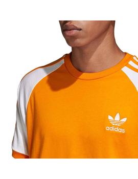 Camiseta adidas 3 Stripes Hombre Naranja