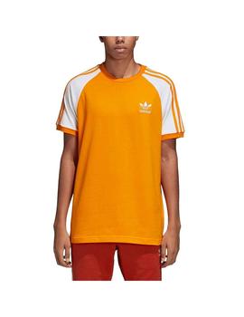 Camiseta adidas 3 Stripes Hombre Naranja