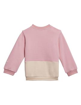 Conjunto Niña adidas Trefoil Crew Rosa