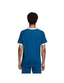 Camiseta adidas 3 Bandas Azul Hombre