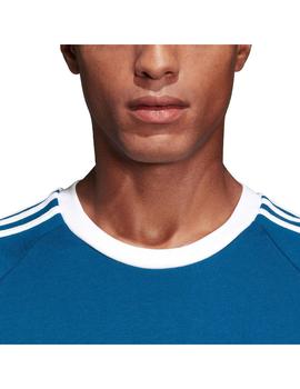 Camiseta adidas 3 Bandas Azul Hombre