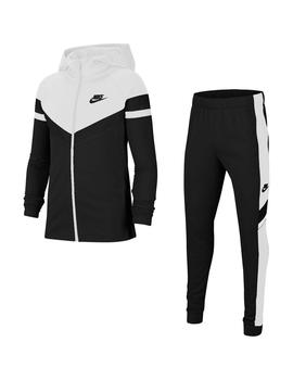 Conjunto Niñ@ Nike Poly Negro/Blanco