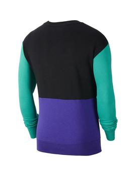 Sudadera Hombre Nike Fleece Jordan Negra Morado